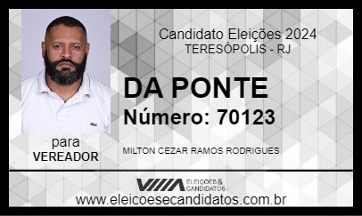 Candidato DA PONTE 2024 - TERESÓPOLIS - Eleições