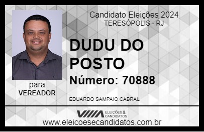 Candidato DUDU DO POSTO 2024 - TERESÓPOLIS - Eleições