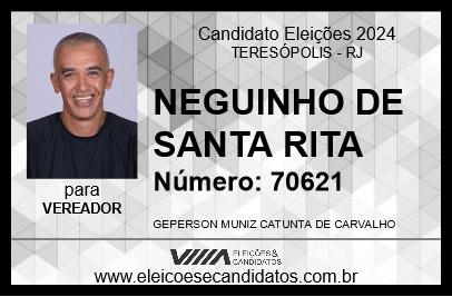 Candidato NEGUINHO DE SANTA RITA 2024 - TERESÓPOLIS - Eleições