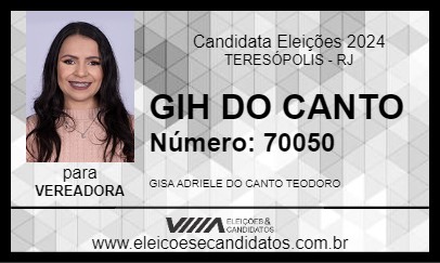 Candidato GIH DO CANTO 2024 - TERESÓPOLIS - Eleições