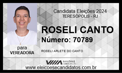 Candidato ROSELI CANTO 2024 - TERESÓPOLIS - Eleições