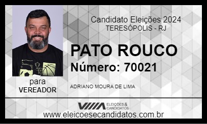 Candidato PATO ROUCO 2024 - TERESÓPOLIS - Eleições