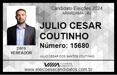 Candidato JULIO CESAR COUTINHO 2024 - ARARUAMA - Eleições