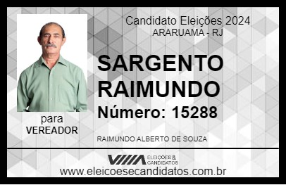 Candidato SARGENTO RAIMUNDO 2024 - ARARUAMA - Eleições