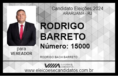 Candidato RODRIGO BARRETO 2024 - ARARUAMA - Eleições