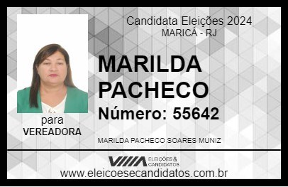 Candidato MARILDA PACHECO 2024 - MARICÁ - Eleições