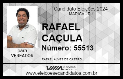 Candidato RAFAEL CAÇULA 2024 - MARICÁ - Eleições