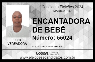 Candidato ENCANTADORA DE BEBÊ 2024 - MARICÁ - Eleições