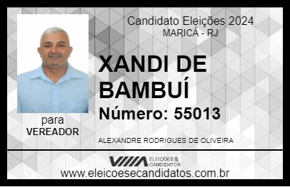 Candidato XANDI DE BAMBUÍ 2024 - MARICÁ - Eleições