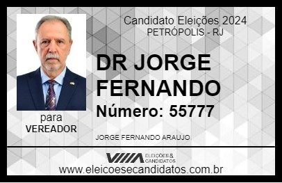 Candidato DR JORGE FERNANDO 2024 - PETRÓPOLIS - Eleições