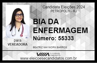 Candidato BIA DA ENFERMAGEM 2024 - PETRÓPOLIS - Eleições