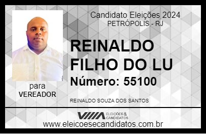 Candidato REINALDO FILHO DO LU 2024 - PETRÓPOLIS - Eleições