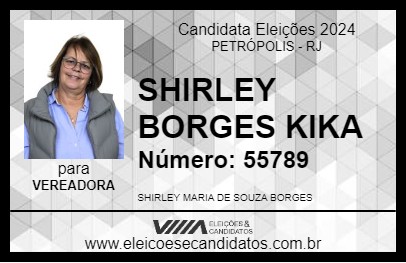 Candidato SHIRLEY BORGES KIKA 2024 - PETRÓPOLIS - Eleições