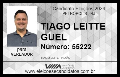 Candidato TIAGO LEITTE GUEL 2024 - PETRÓPOLIS - Eleições