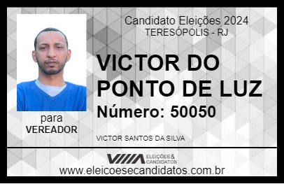 Candidato VICTOR DO PONTO DE LUZ 2024 - TERESÓPOLIS - Eleições