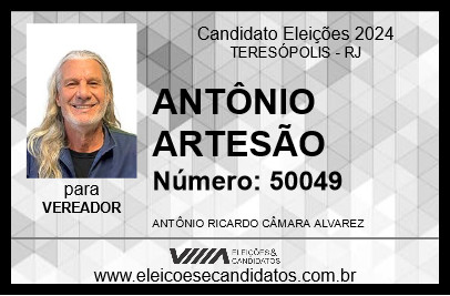 Candidato ANTÔNIO ARTESÃO 2024 - TERESÓPOLIS - Eleições