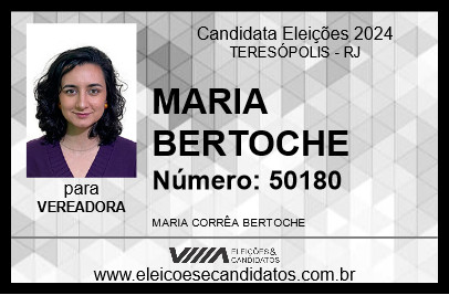 Candidato MARIA BERTOCHE 2024 - TERESÓPOLIS - Eleições