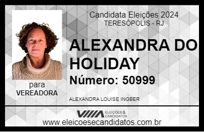 Candidato ALEXANDRA DO HOLIDAY 2024 - TERESÓPOLIS - Eleições