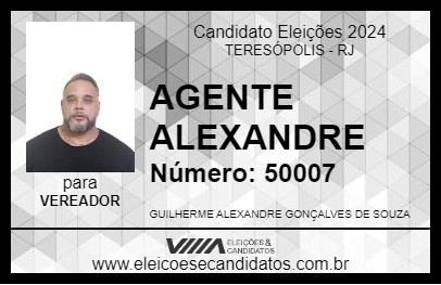 Candidato AGENTE ALEXANDRE 2024 - TERESÓPOLIS - Eleições