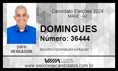 Candidato DOMINGUES 2024 - MAGÉ - Eleições