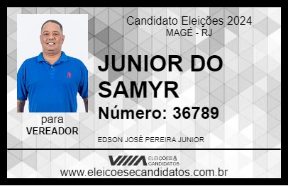 Candidato JUNIOR DO SAMYR 2024 - MAGÉ - Eleições