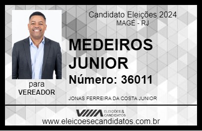 Candidato MEDEIROS JUNIOR 2024 - MAGÉ - Eleições