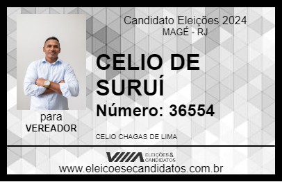 Candidato CELIO DE SURUÍ 2024 - MAGÉ - Eleições