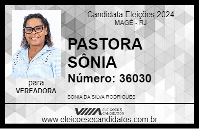 Candidato PASTORA SÔNIA 2024 - MAGÉ - Eleições