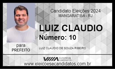 Candidato LUIZ CLAUDIO 2024 - MANGARATIBA - Eleições