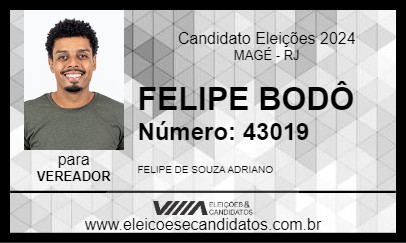 Candidato FELIPE BODÔ 2024 - MAGÉ - Eleições