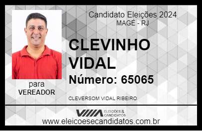 Candidato CLEVINHO VIDAL 2024 - MAGÉ - Eleições