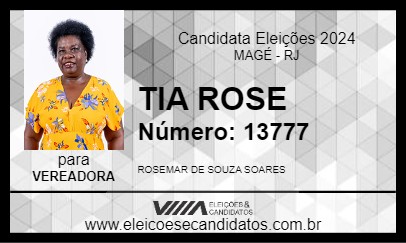 Candidato TIA ROSE 2024 - MAGÉ - Eleições