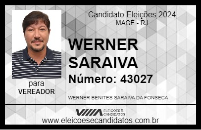 Candidato WERNER SARAIVA 2024 - MAGÉ - Eleições