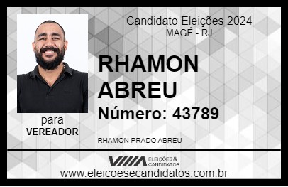 Candidato RHAMON ABREU 2024 - MAGÉ - Eleições