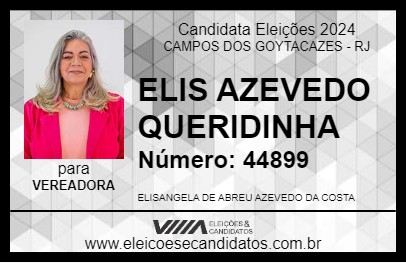 Candidato ELIS AZEVEDO QUERIDINHA 2024 - CAMPOS DOS GOYTACAZES - Eleições