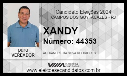 Candidato XANDY 2024 - CAMPOS DOS GOYTACAZES - Eleições