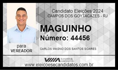 Candidato MAGUINHO 2024 - CAMPOS DOS GOYTACAZES - Eleições