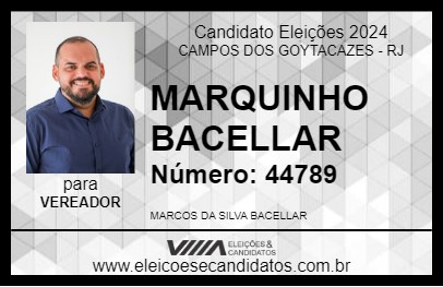 Candidato MARQUINHO BACELLAR 2024 - CAMPOS DOS GOYTACAZES - Eleições