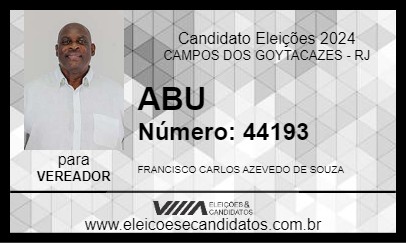 Candidato ABU 2024 - CAMPOS DOS GOYTACAZES - Eleições