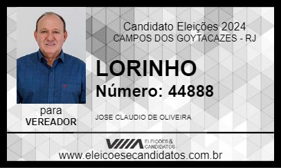 Candidato LORINHO 2024 - CAMPOS DOS GOYTACAZES - Eleições