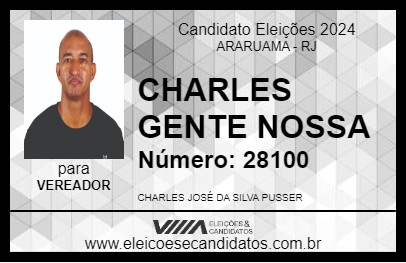 Candidato CHARLES GENTE NOSSA 2024 - ARARUAMA - Eleições