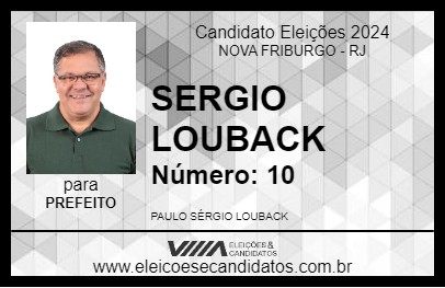 Candidato SERGIO LOUBACK 2024 - NOVA FRIBURGO - Eleições