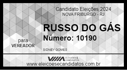 Candidato RUSSO DO GÁS 2024 - NOVA FRIBURGO - Eleições