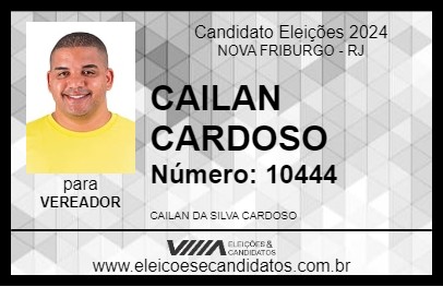 Candidato CAILAN  CARDOSO 2024 - NOVA FRIBURGO - Eleições