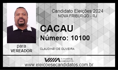 Candidato CACAU 2024 - NOVA FRIBURGO - Eleições