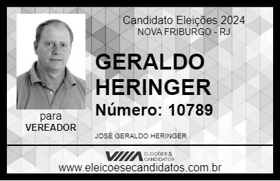 Candidato GERALDO HERINGER 2024 - NOVA FRIBURGO - Eleições