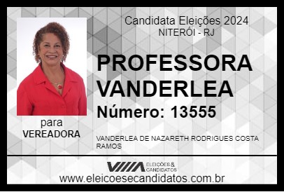 Candidato PROFESSORA VANDERLEA 2024 - NITERÓI - Eleições