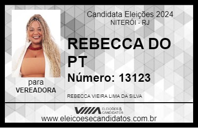 Candidato REBECCA DO PT 2024 - NITERÓI - Eleições