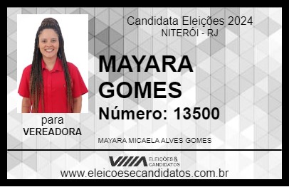 Candidato MAYARA GOMES 2024 - NITERÓI - Eleições