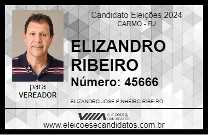 Candidato ELIZANDRO RIBEIRO 2024 - CARMO - Eleições